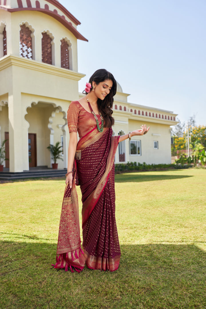 Elegant Georgette Saree | Woven Designer Look for Special Events & Parties