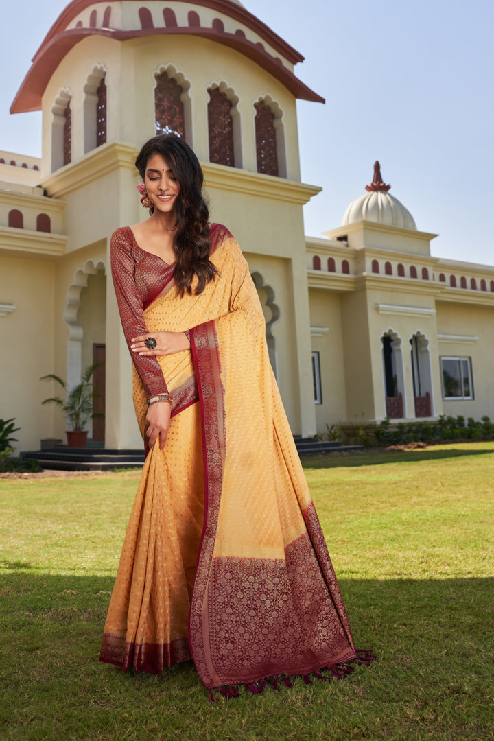 Elegant Georgette Saree | Woven Designer Look for Special Events & Parties