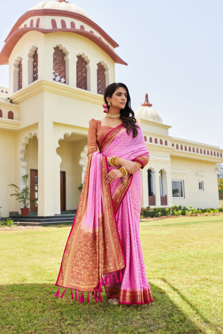 Elegant Georgette Saree | Woven Designer Look for Special Events & Parties