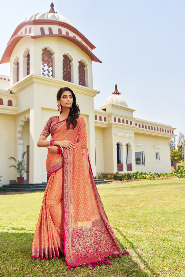 Elegant Georgette Saree | Woven Designer Look for Special Events & Parties