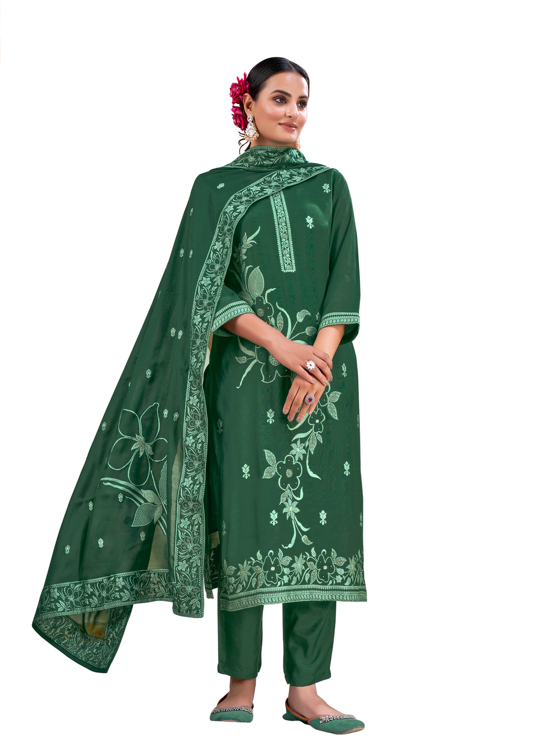 Viscose Salwar Kameez | Heavy-Wevon Designer for Special Events & Weddings