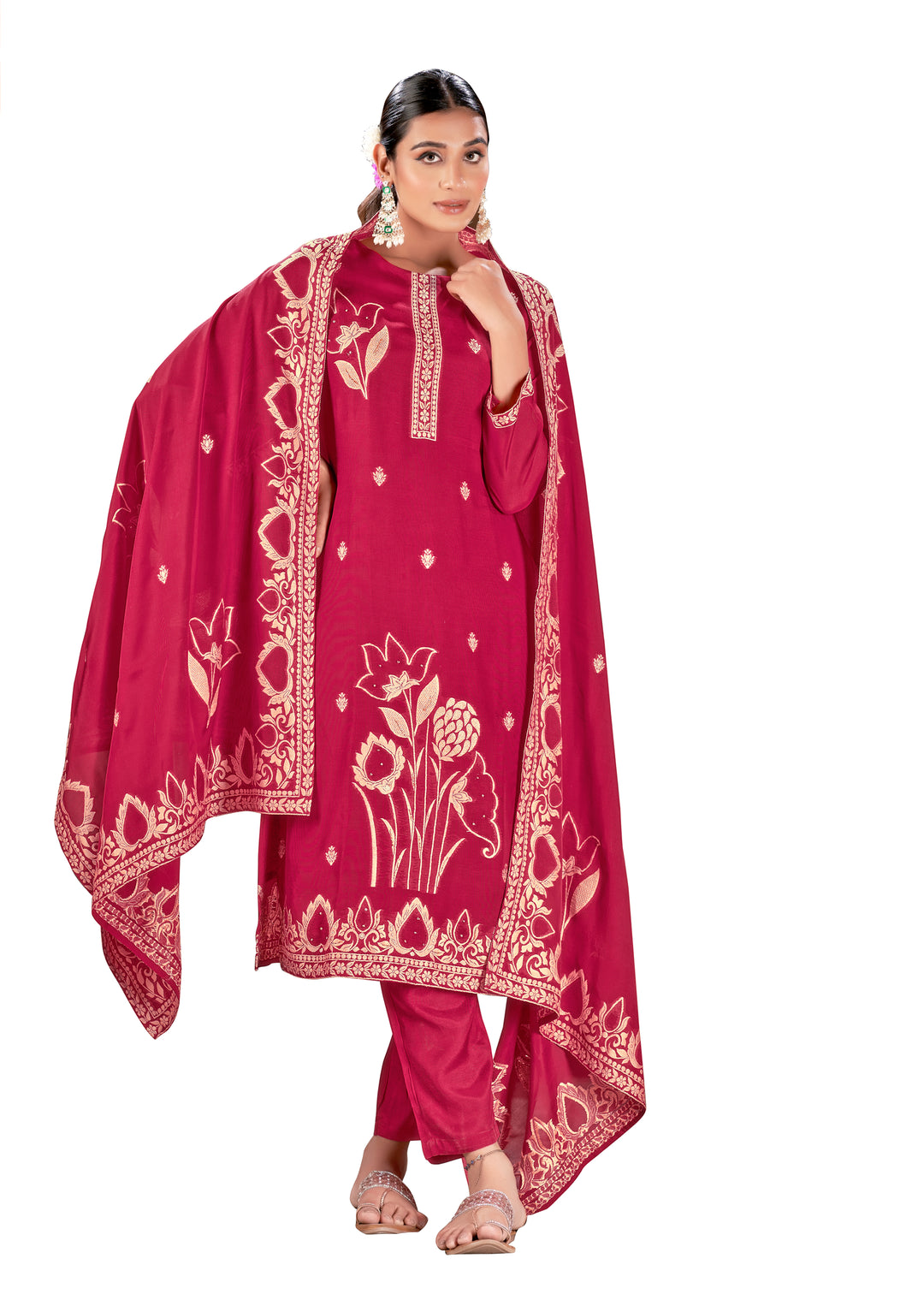 Heavy Wevon Designer Salwar Kameez | Viscose Fabric for Special Events