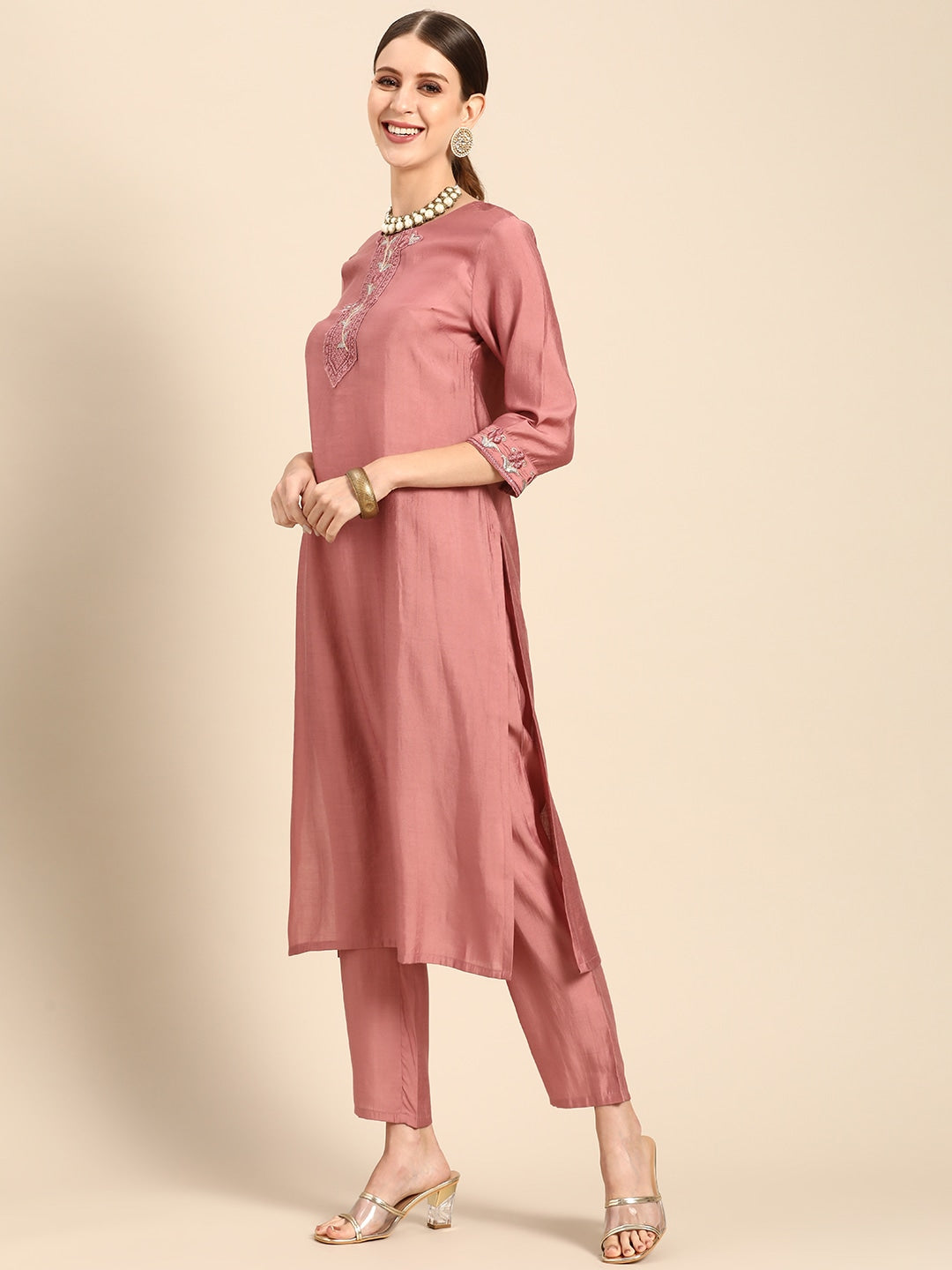 Viscose Kurtis Set | Three-Quarter Sleeve | Embroidered for Special Events