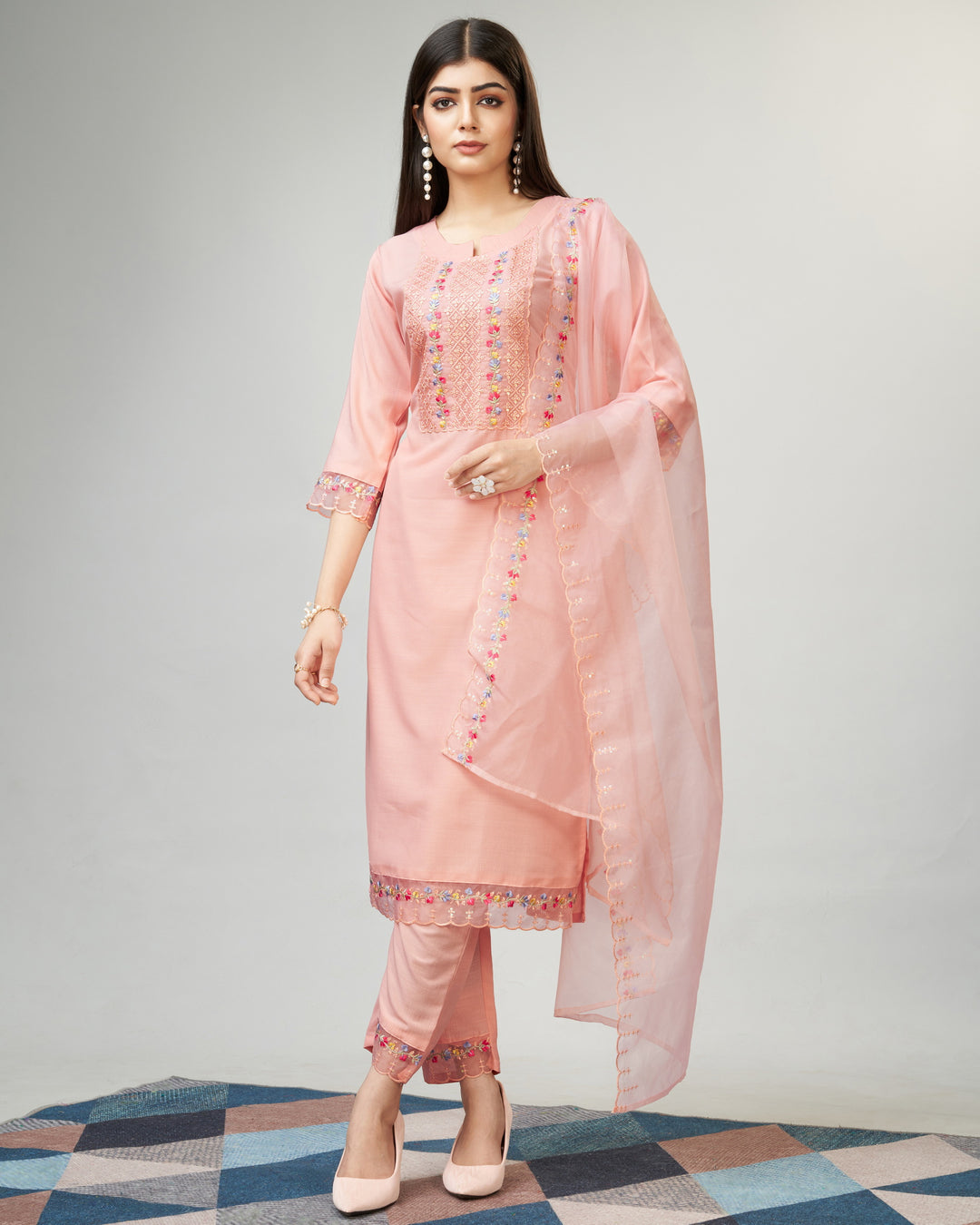 Elegant Viscose Kurtis Set | Embroidered for Weddings & Special Events