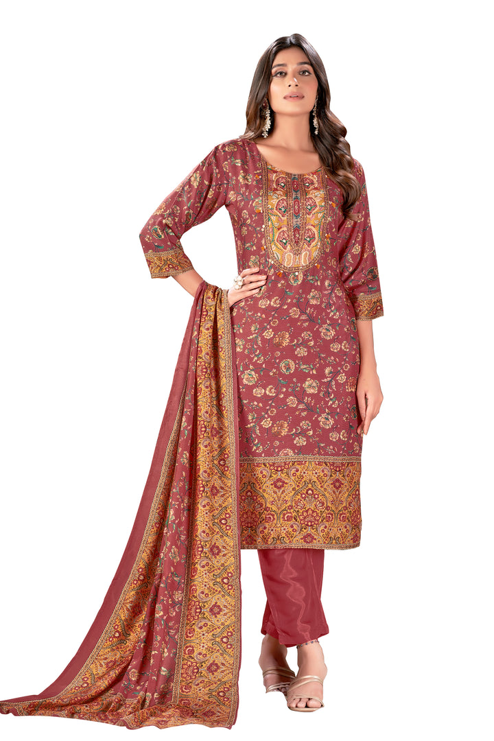 Designer Digital Printed Muslin Kurtis Set | Three-Quarter Sleeve for Festive Events