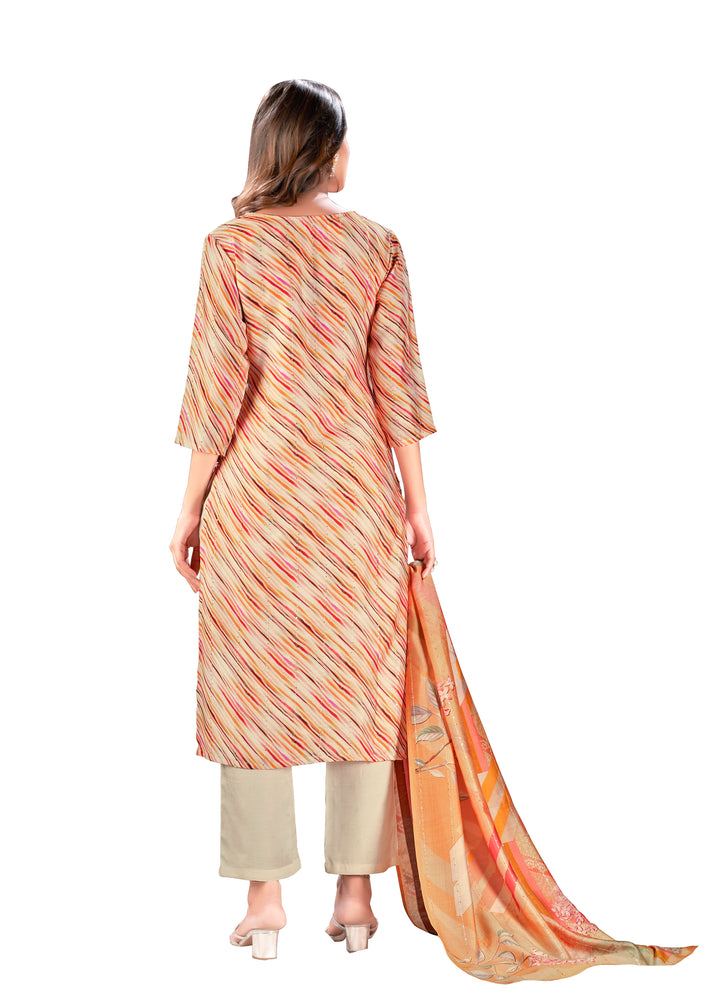 Designer Digital Printed Muslin Kurtis Set | Three-Quarter Sleeve Round Neck