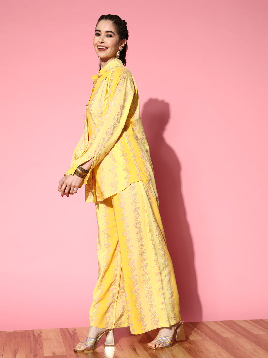 Yellow Designer Palazzo Suit | Perfect for Parties and Casual Wear