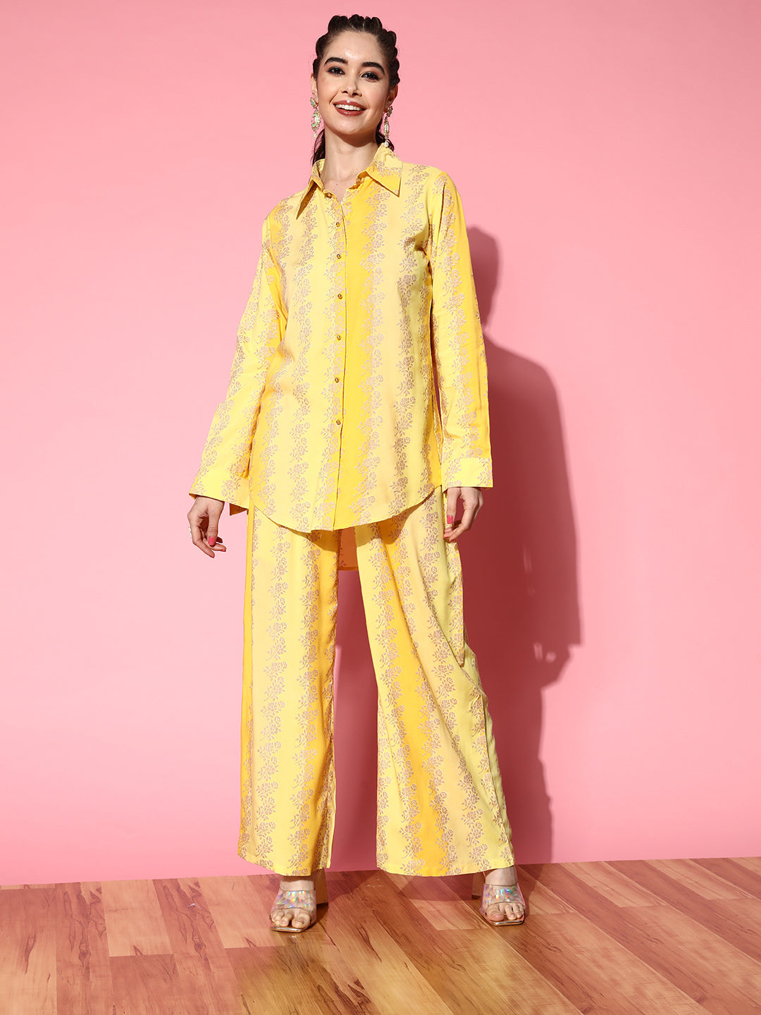 Yellow Designer Palazzo Suit | Perfect for Parties and Casual Wear