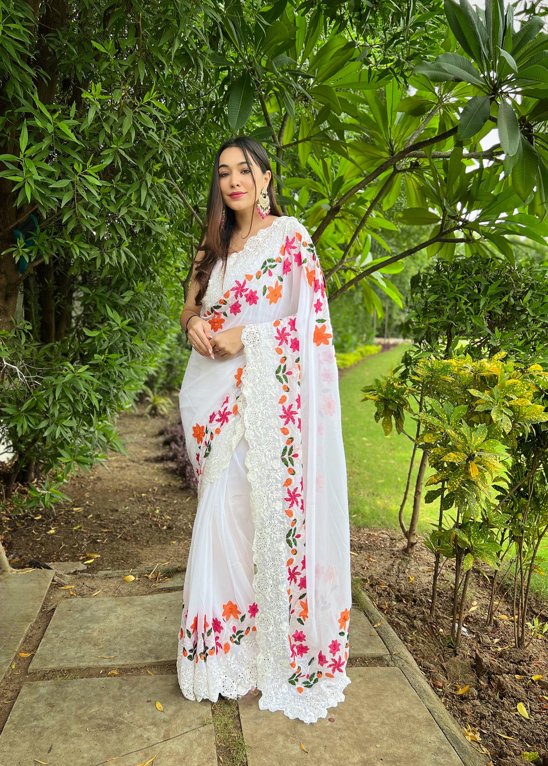 Heavy Designer Georgette Saree with Art Silk Blouse | Perfect for Weddings & Festive Events