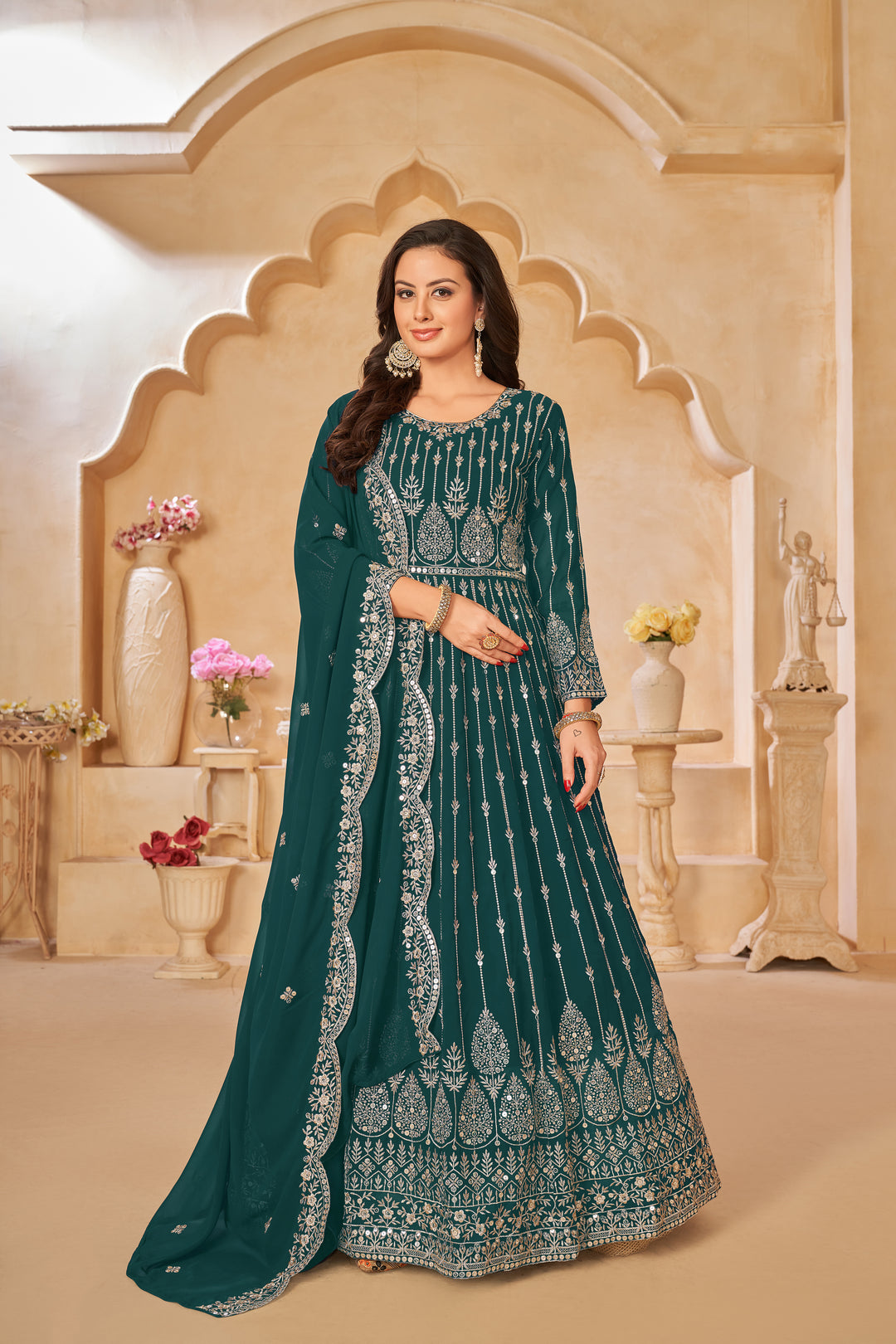 Designer Sequins Embroidered Faux-Georgette Salwar Kameez | Special Event