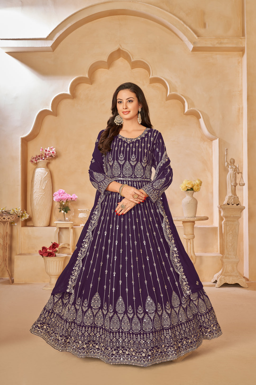 Designer Sequins Embroidered Faux-Georgette Salwar Kameez | Special Event