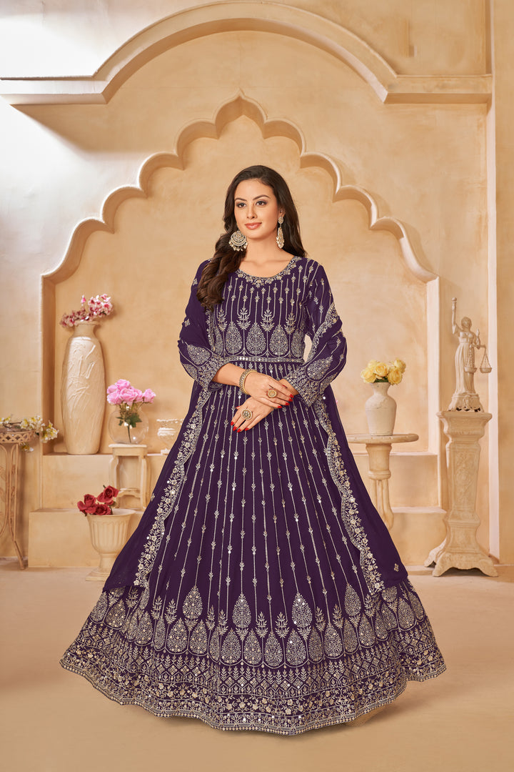 Designer Sequins Embroidered Faux-Georgette Salwar Kameez | Special Event