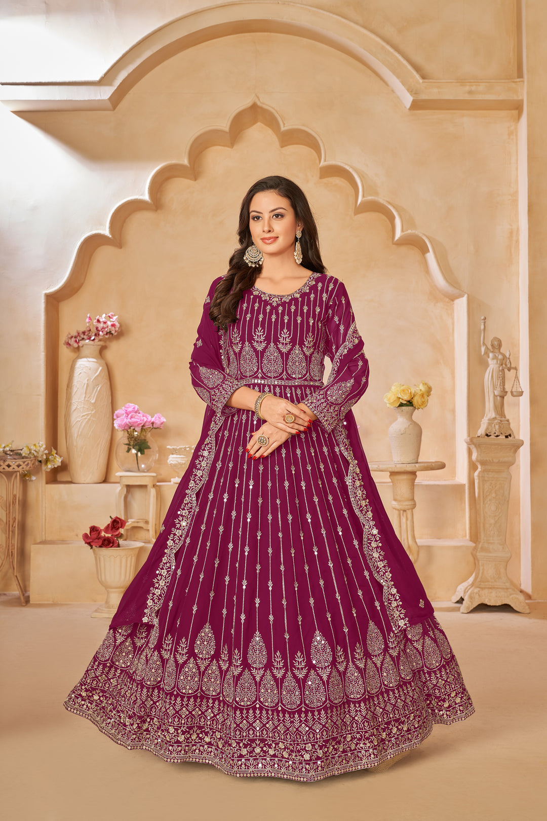 Designer Sequins Embroidered Faux-Georgette Salwar Kameez | Special Event