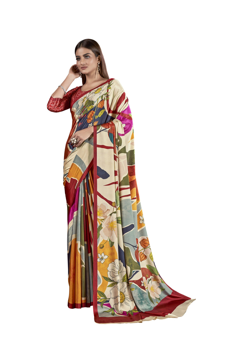 Designer Digital Printed Crepe Soft Silk Saree for Special Events | Festive Elegance