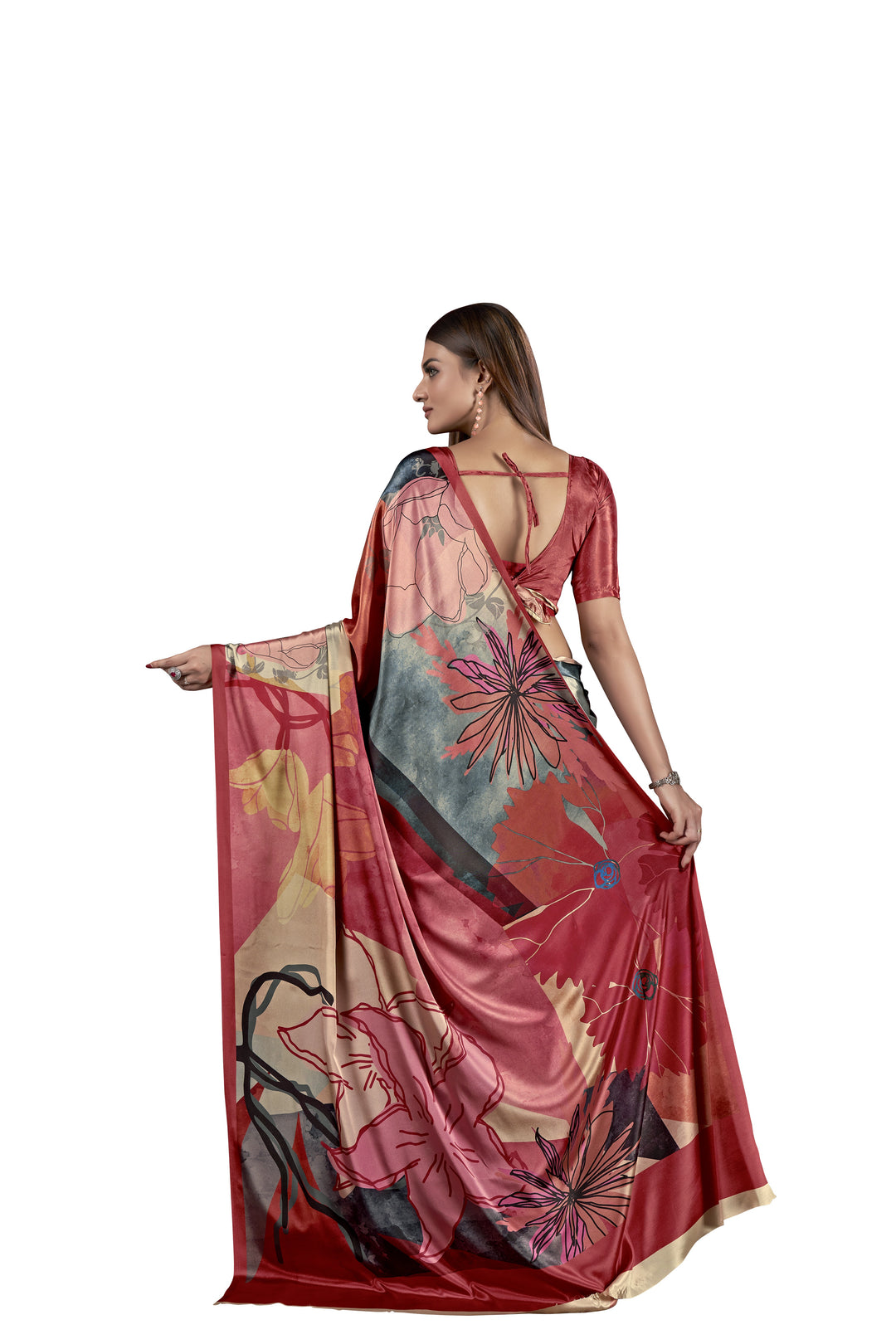 Designer Digital Printed Crepe Soft Silk Saree | Elegant for Special Events