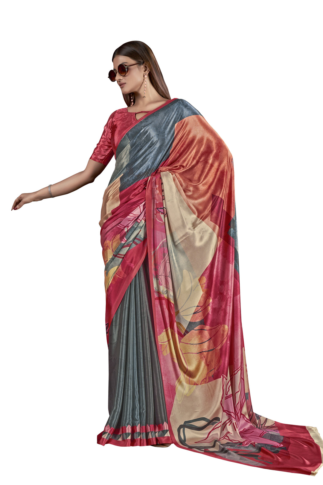 Designer Digital Printed Crepe Soft Silk Saree | Elegant for Special Events