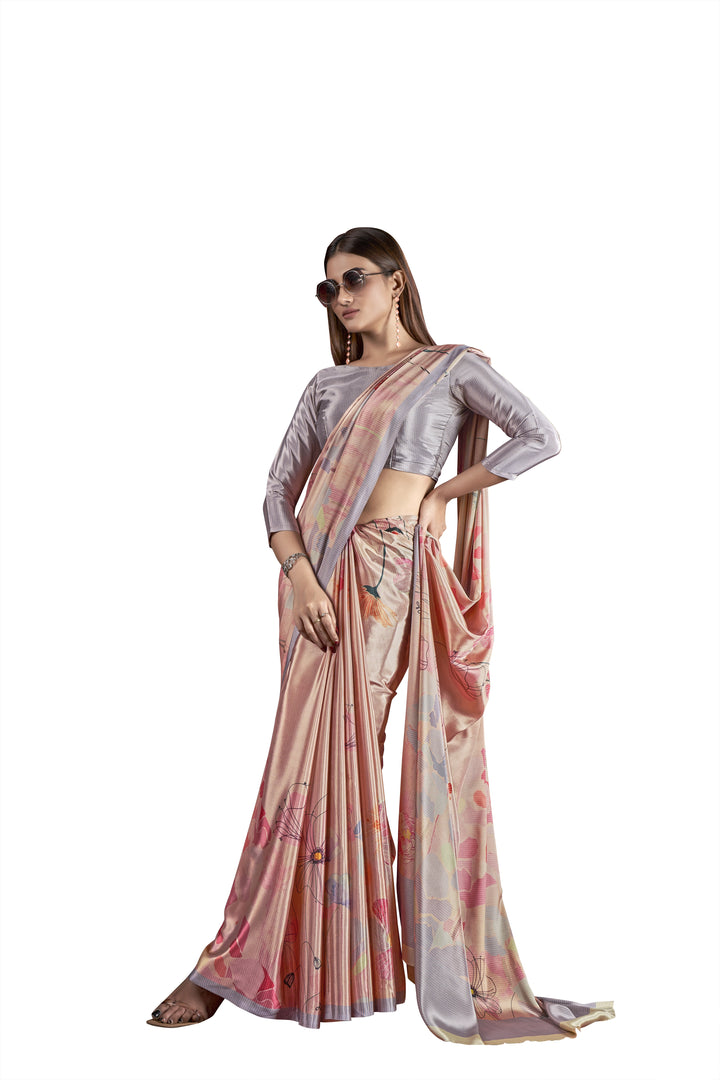 Designer Digital Printed Crepe Soft Silk Saree | Special Event & Wedding