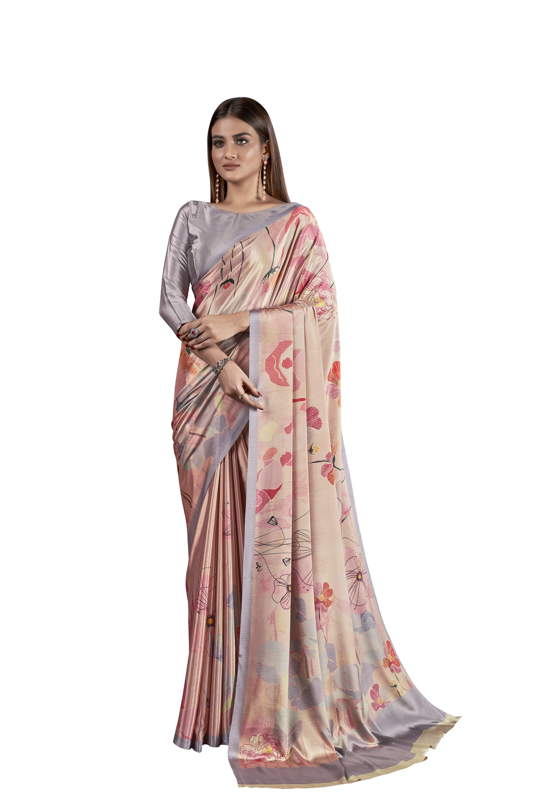 Designer Digital Printed Crepe Soft Silk Saree | Special Event & Wedding