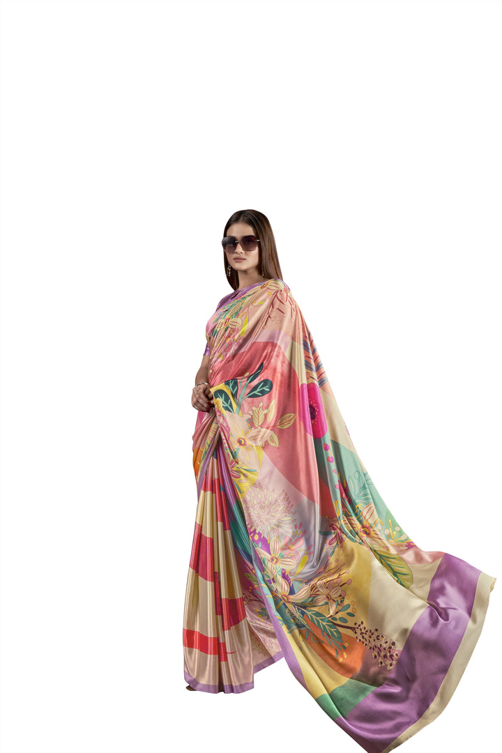 Designer Digital Printed Crepe Soft Silk Saree for Special Events | Festive Wear