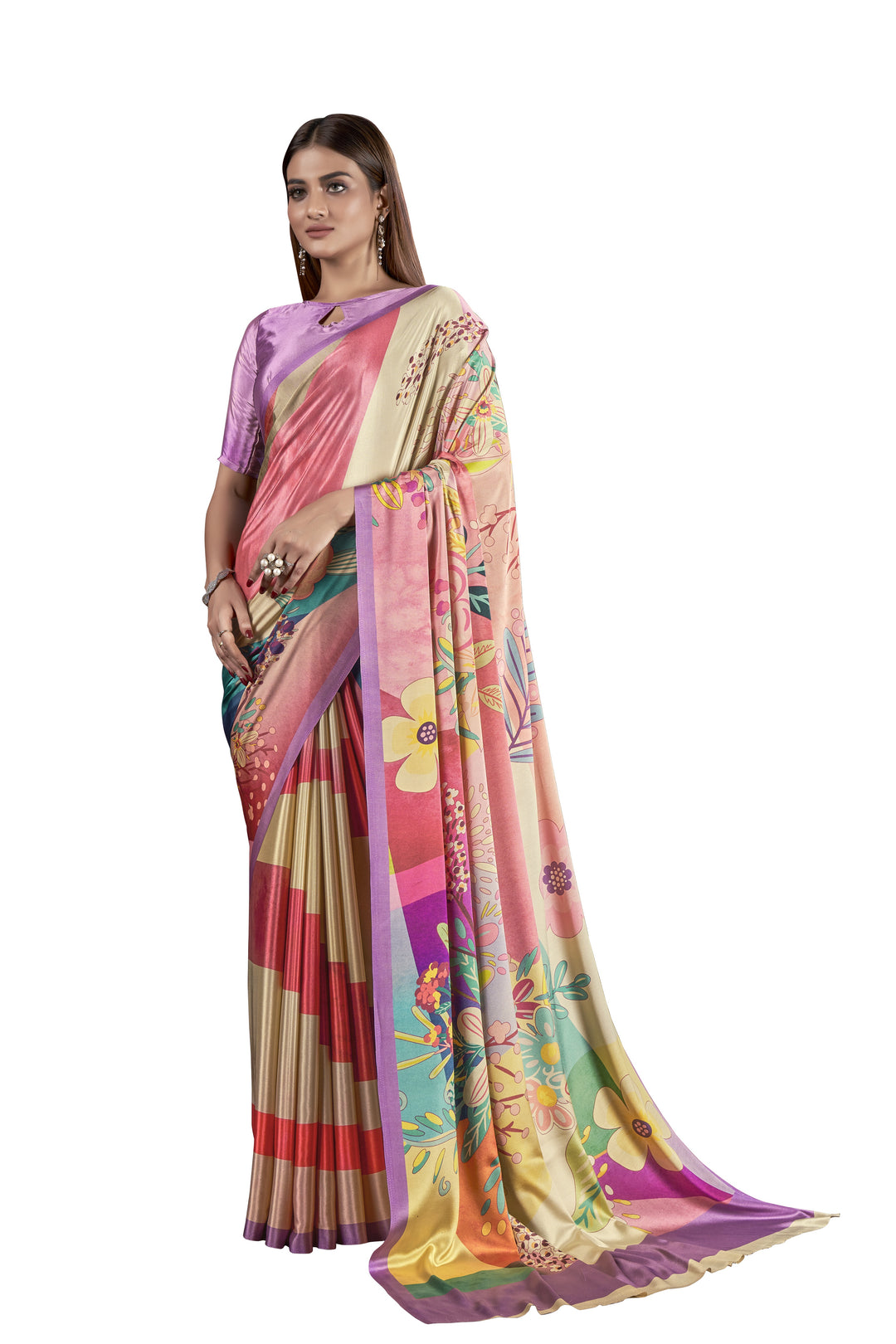 Designer Digital Printed Crepe Soft Silk Saree for Special Events | Festive Wear