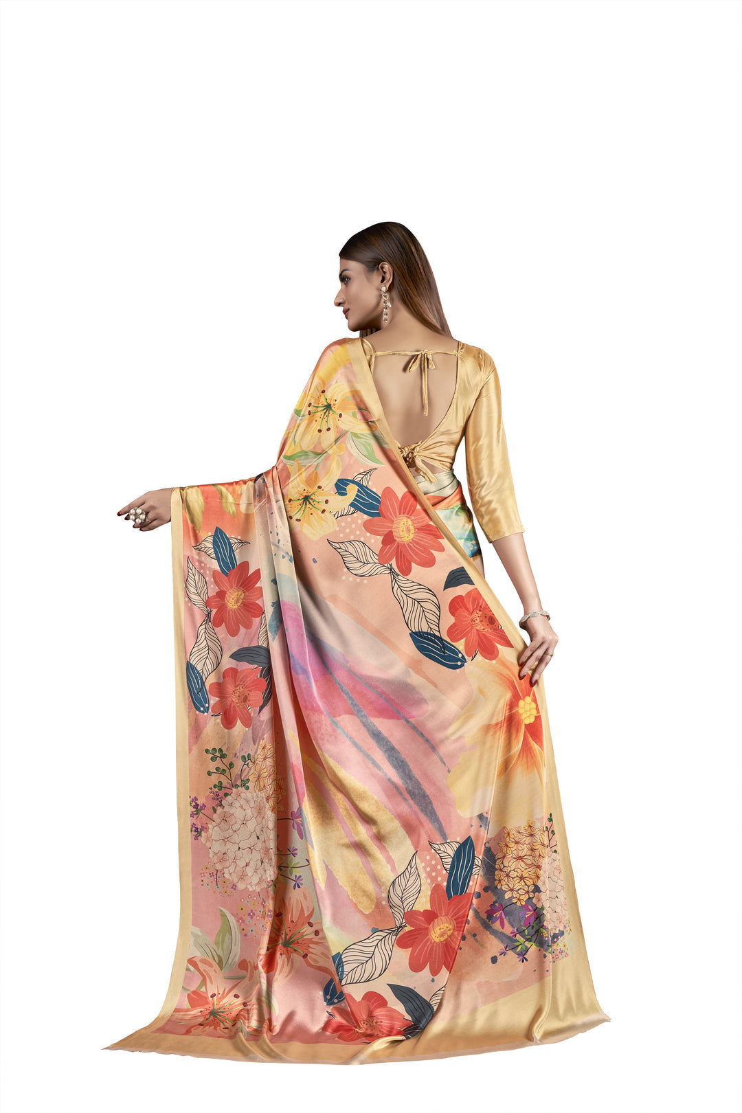 Designer Digital Printed Crepe Soft Silk Saree | Special Event & Wedding