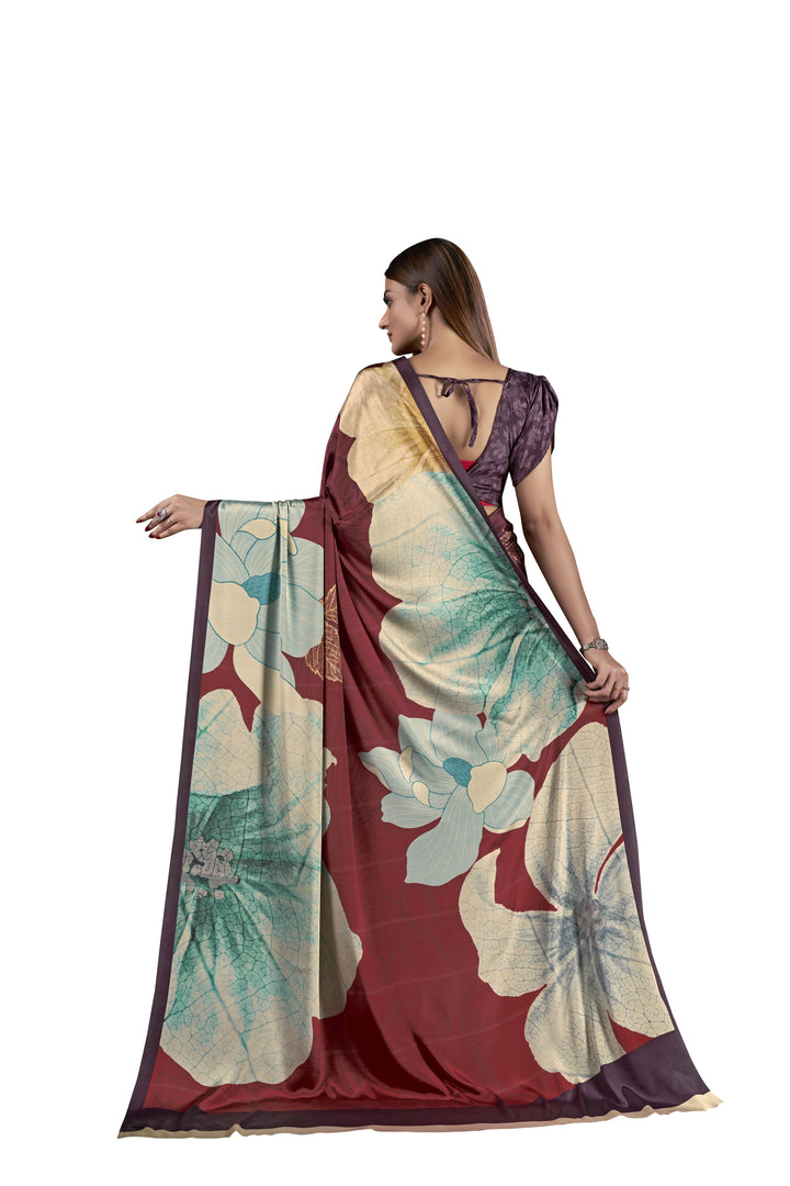 Designer Digital Printed Crepe Soft Silk Saree | Perfect for Weddings & Events