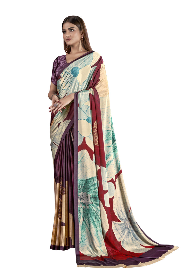 Designer Digital Printed Crepe Soft Silk Saree | Perfect for Weddings & Events