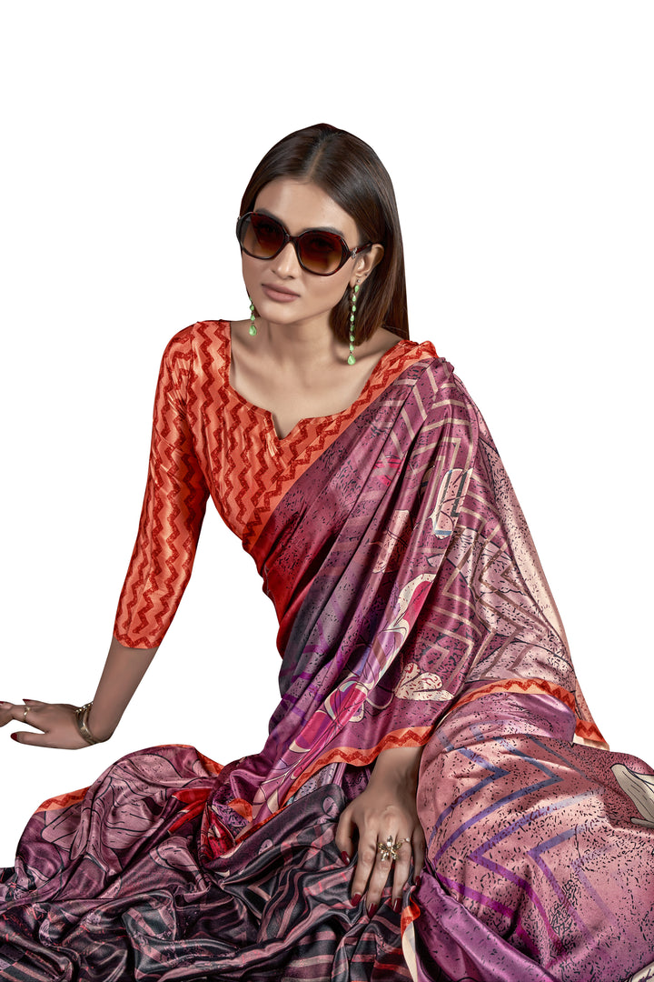 Designer Crepe Soft Silk Saree | Digital Printed for Special Events