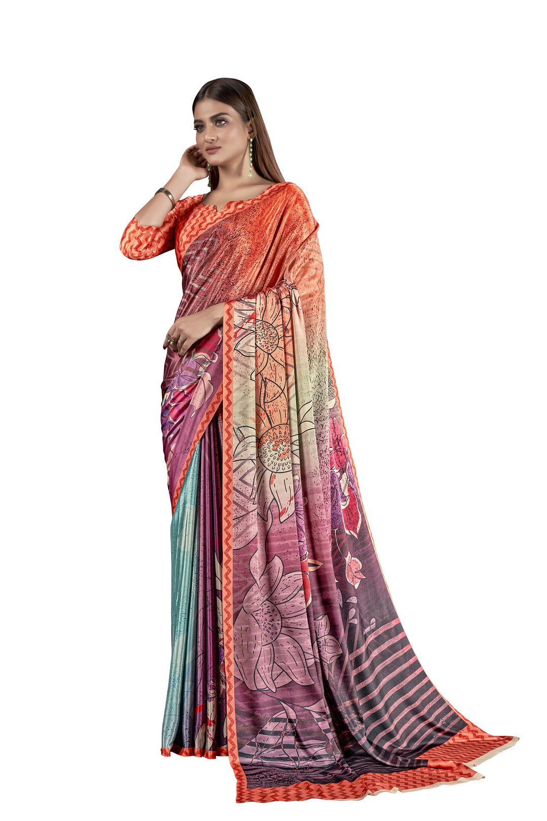 Designer Crepe Soft Silk Saree | Digital Printed for Special Events