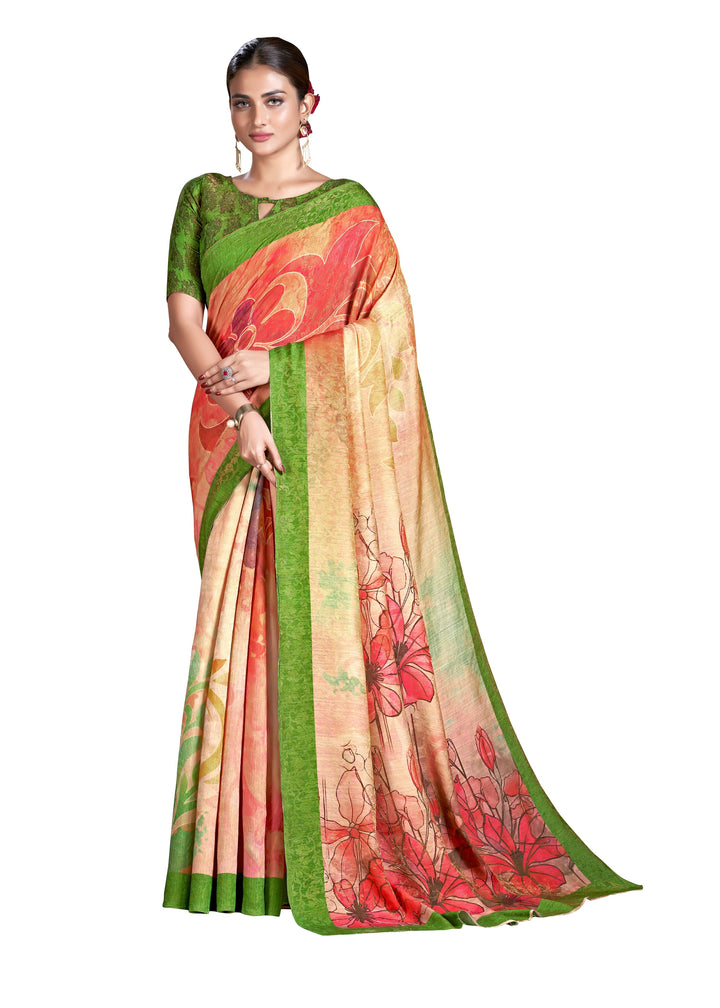 Designer Silk Saree with Woven Jari | Digital Printed for Special Events