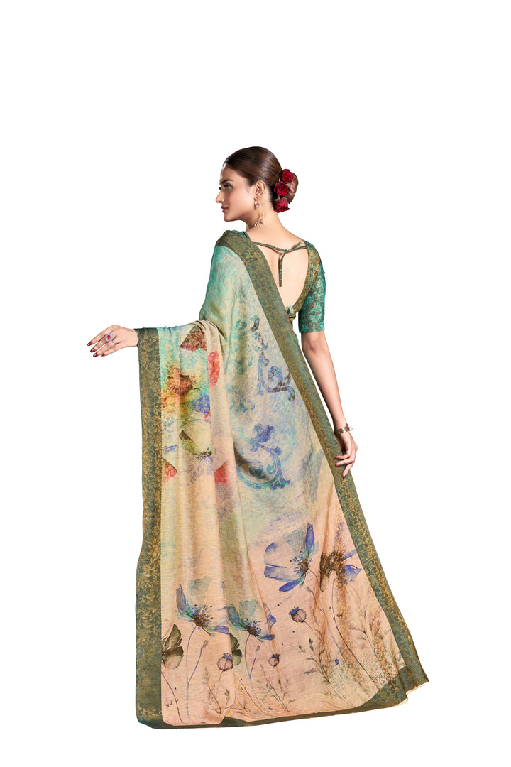 Designer Silk Saree with Woven Jari | Digital Printed for Special Events