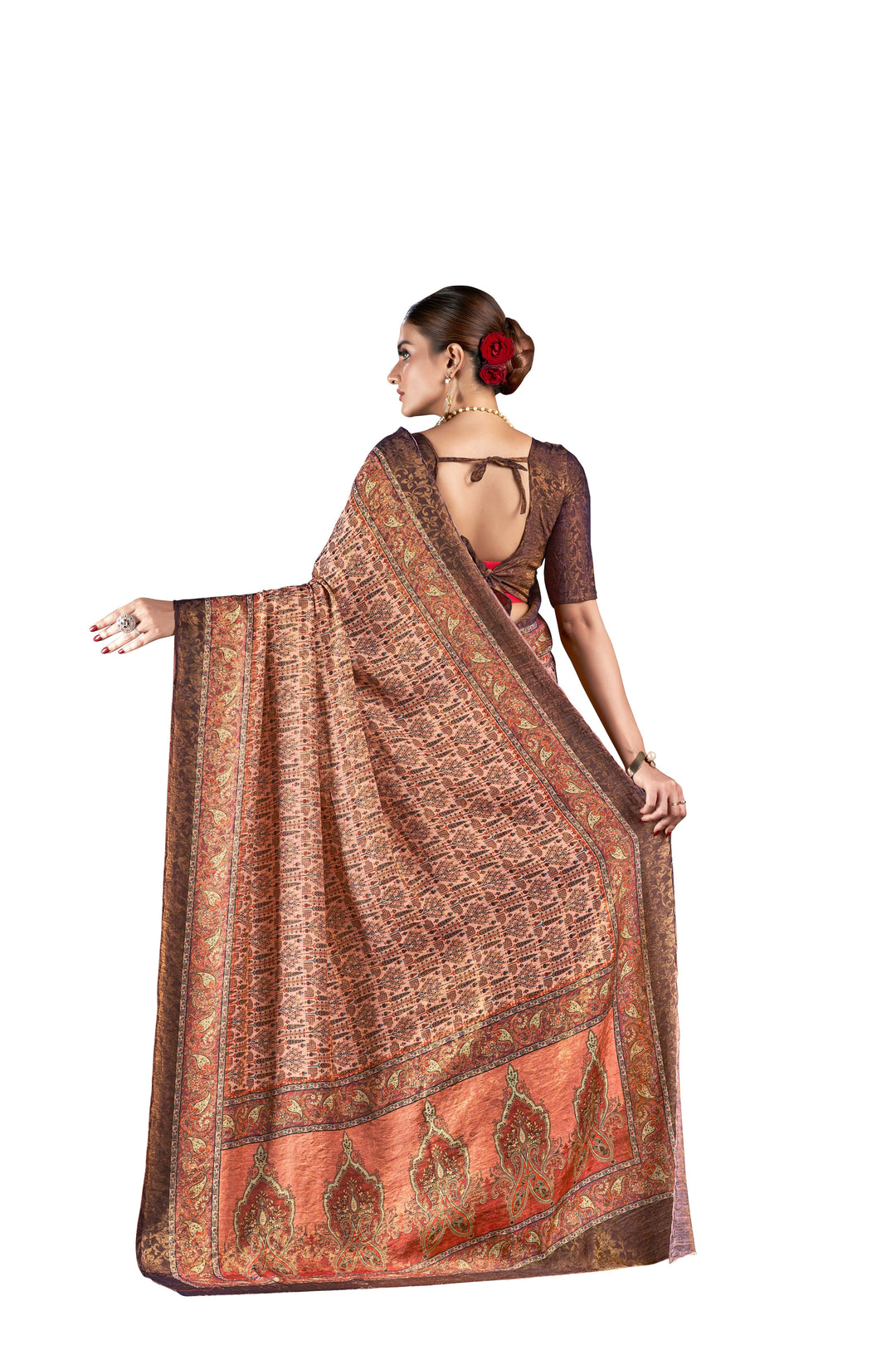 Silk Saree with Woven Jari Designer Work | Digital Printed for Special Events