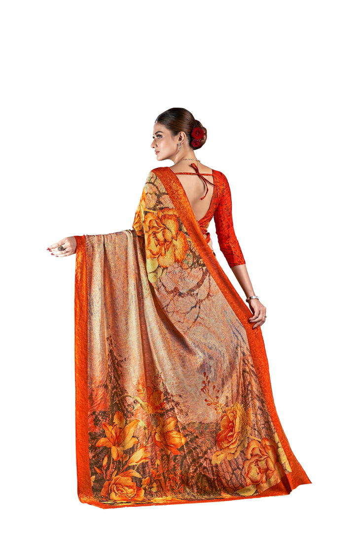 Designer Silk Saree with Woven Jari | Digital Printed for Special Events