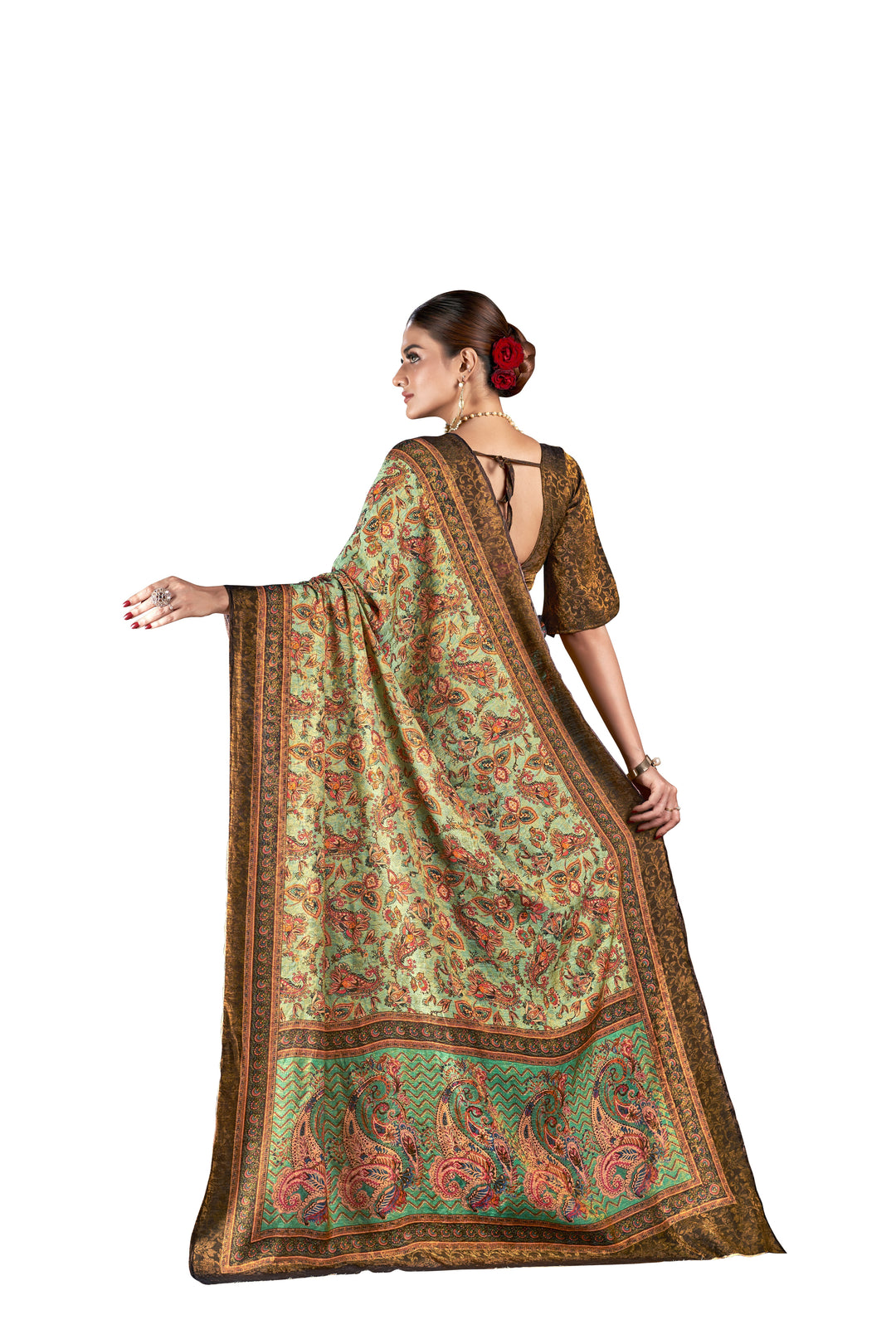 Designer Silk Saree with Woven Jari | Digital Printed for Special Events