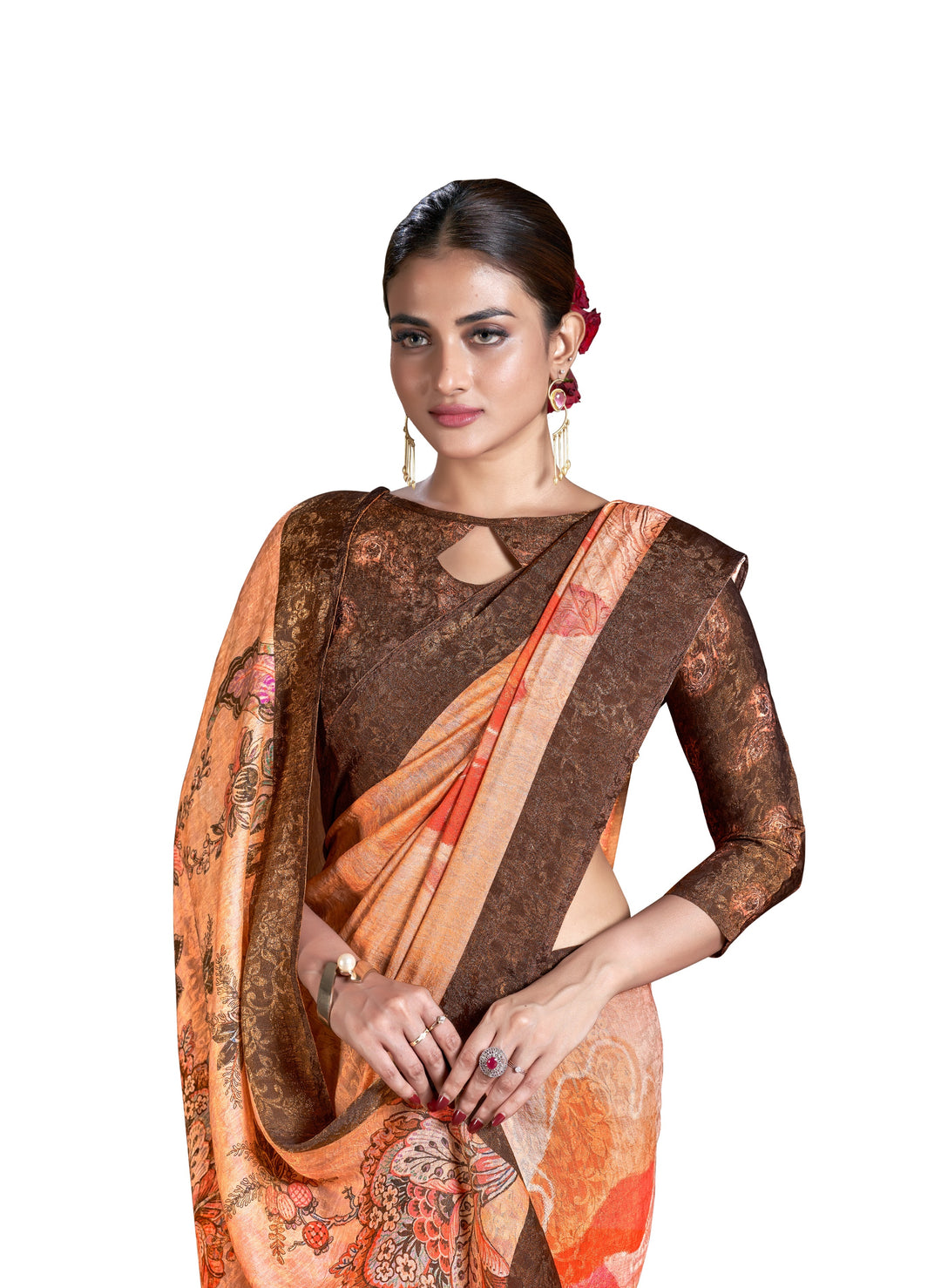 Silk Designer Saree with Digital Print | Woven Jari Work for Special Events