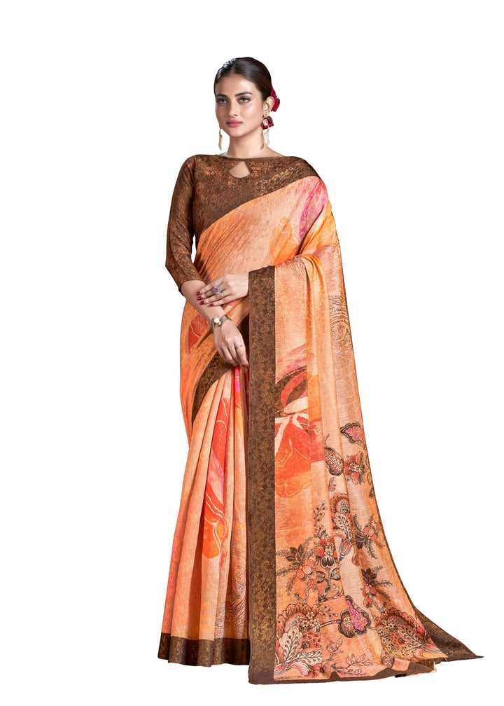 Silk Designer Saree with Digital Print | Woven Jari Work for Special Events