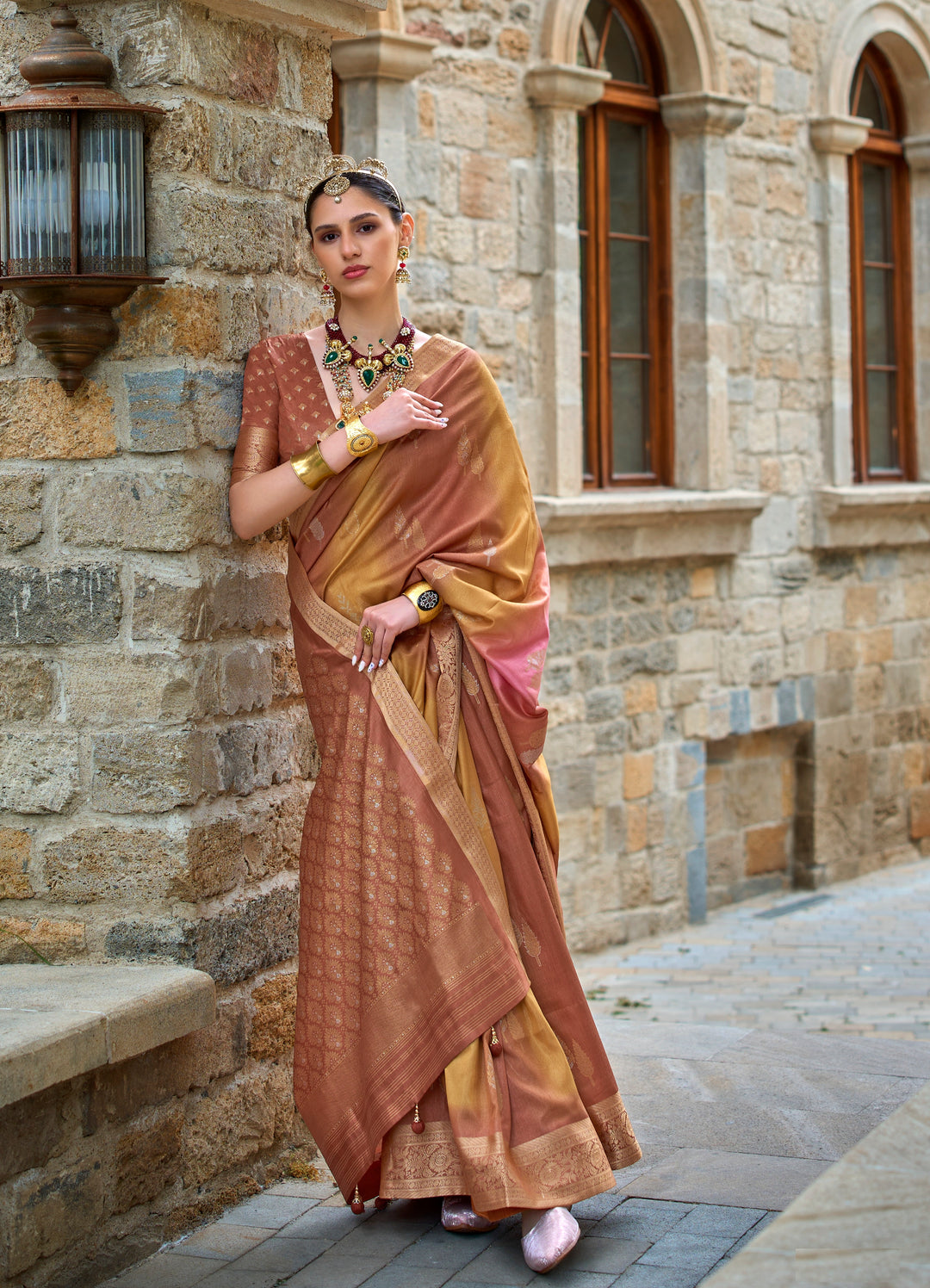 V P Silk Saree | Weaving Jari Designer with Aqua Finish for Party Wear