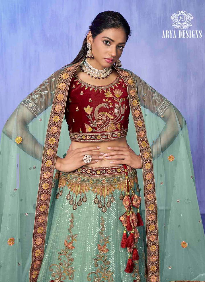 Heavy Designer Embroidery Velvet Lehenga | Perfect for Weddings & Special Events