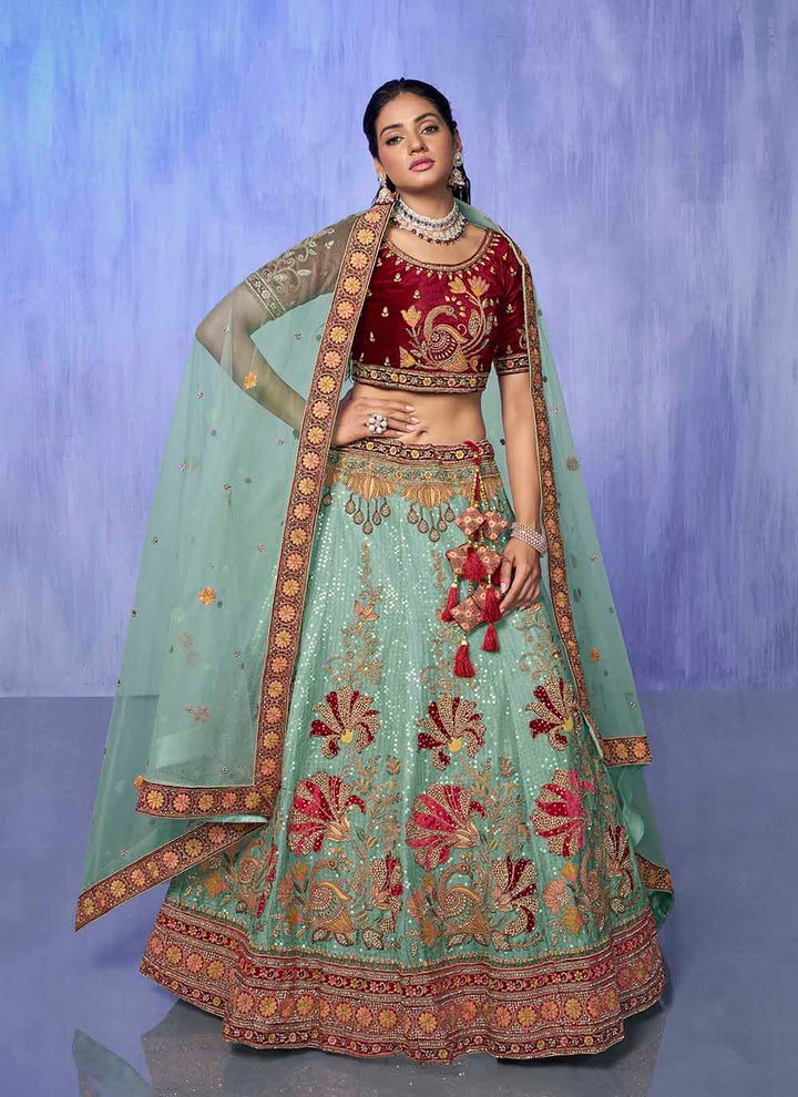 Heavy Designer Embroidery Velvet Lehenga | Perfect for Weddings & Special Events