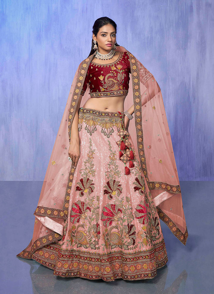 Heavy Designer Embroidery Velvet Lehenga | Perfect for Weddings & Events