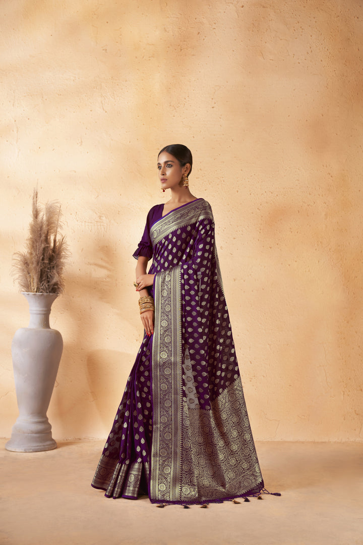 Heavy Wevon Designer Georgette Saree | Perfect for Weddings and Special Events