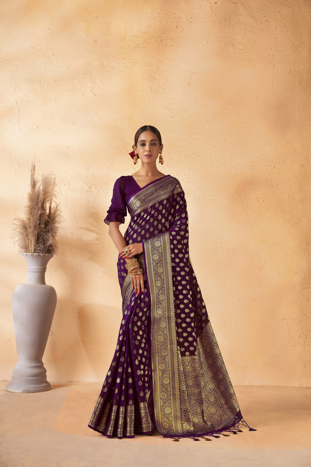 Heavy Wevon Designer Georgette Saree | Perfect for Weddings and Special Events