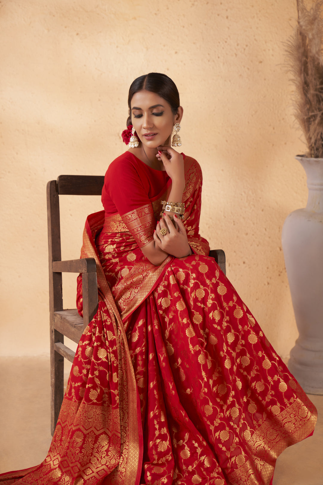 Heavy Wevon Designer Georgette Saree for Weddings & Special Events | Elegant Look