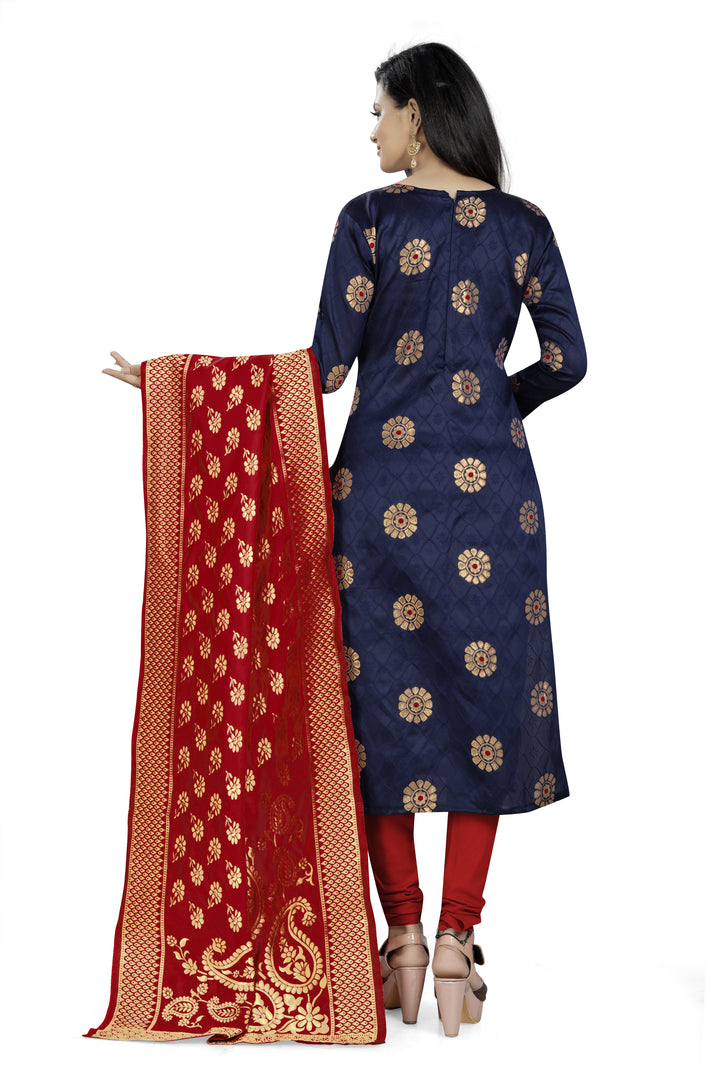 Elegant Banarasi Silk | Tafetta Silk Pair with Designer Jacquard Work