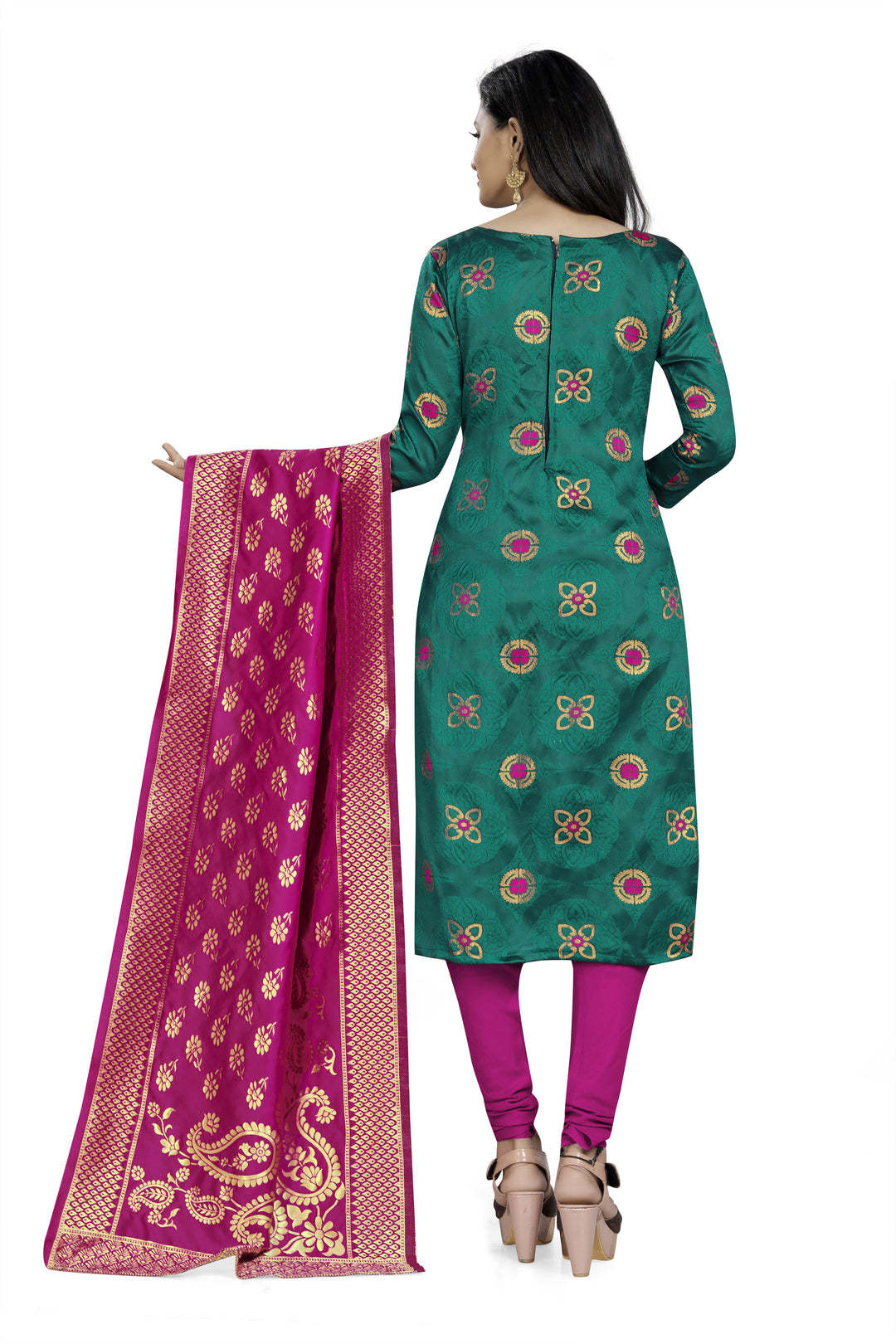 Elegant Banarasi Silk | Tafetta Silk Pair with Designer Jacquard Work