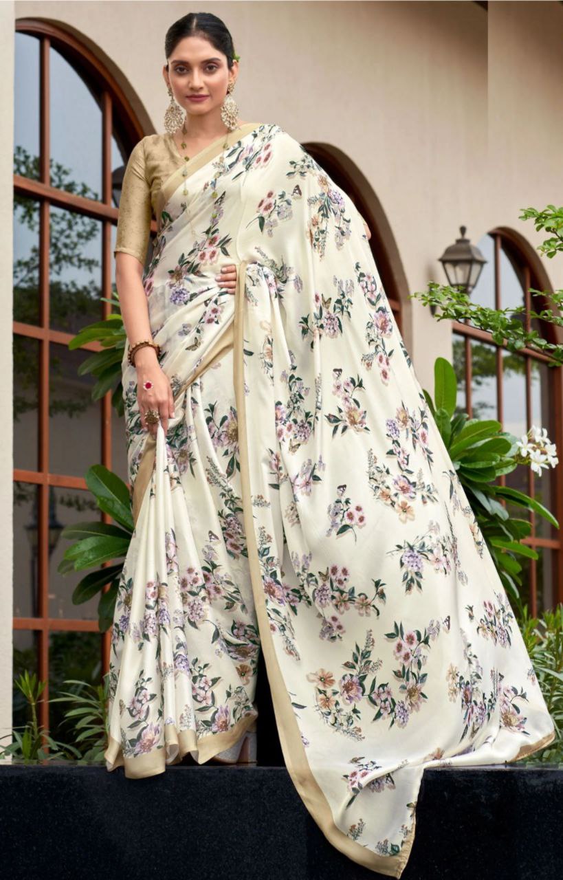 Muslin Digital-Printed Saree | Wedding & Festive Traditional Wear