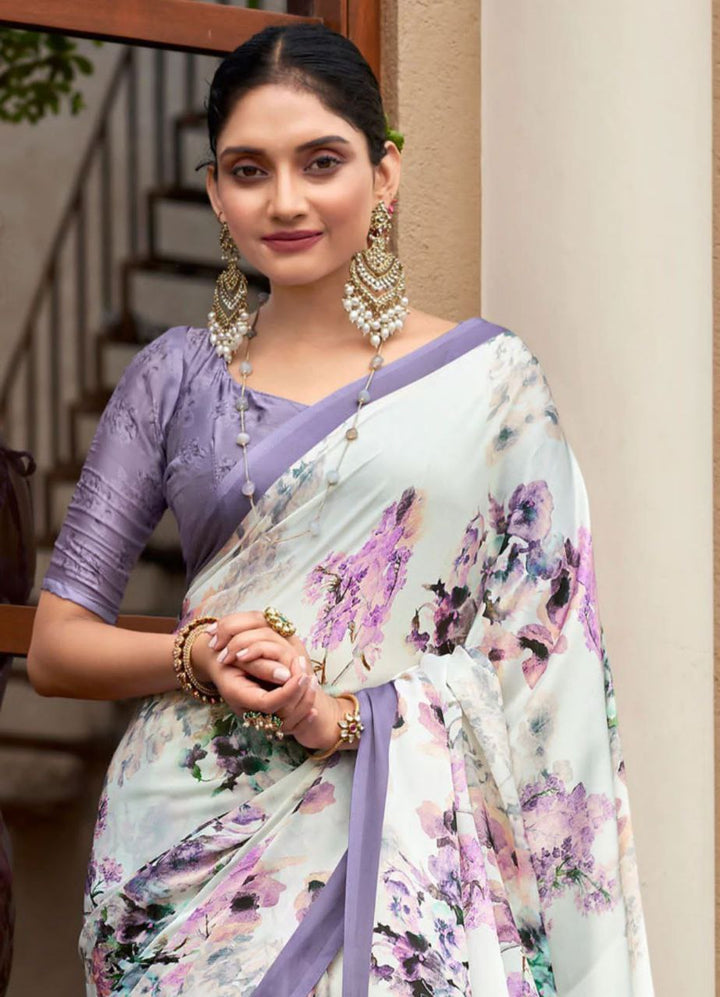 Elegant Muslin Saree | Digital Printed for Weddings & Special Events