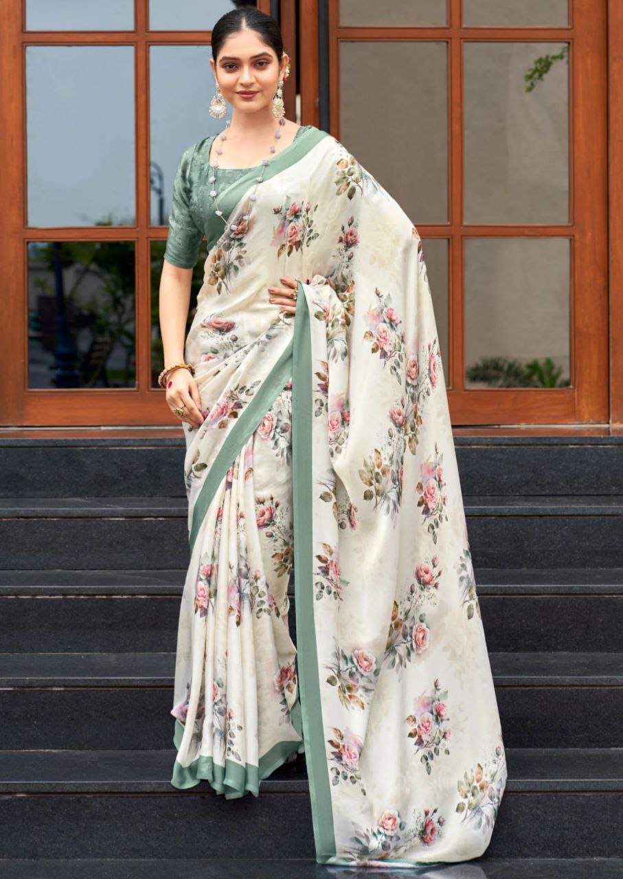 Muslin Digital-Printed Saree | Elegant Wedding & Festive Wear