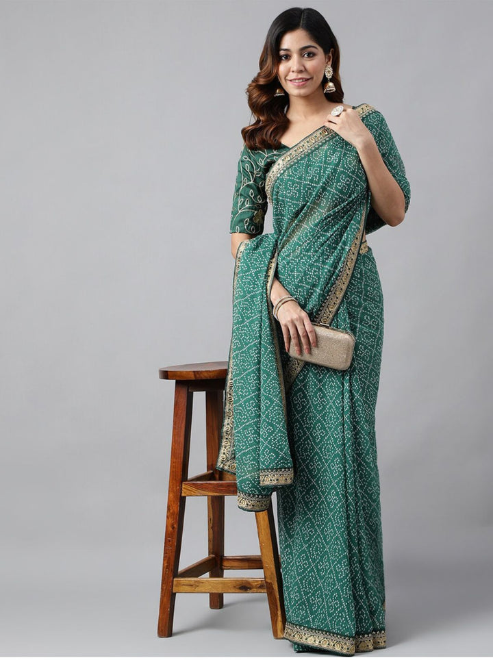 Georgette Saree with Printed Sequins & Embroidery | Wedding & Festive Elegance