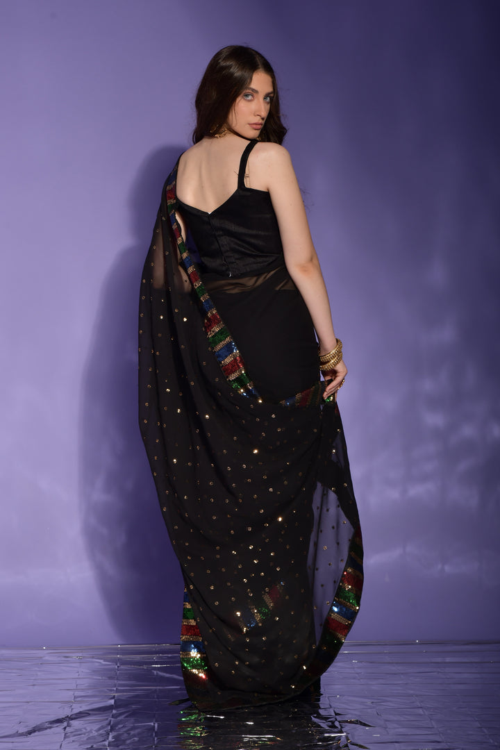 Georgette Saree with Sequined Embroidery | Perfect for Weddings & Festivals